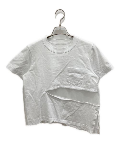 sacai（サカイ）sacai (サカイ) Chiffon Mix T-shirt ホワイト サイズ:S(1)の古着・服飾アイテム