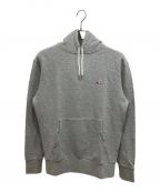 maison kitsuneメゾンキツネ）の古着「TRICOLOUR FOX POPOVER HOODY」｜グレー