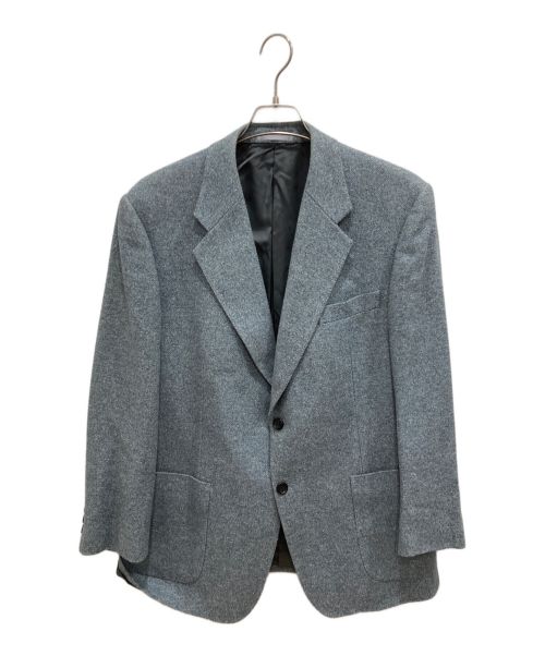 LANVIN CLASSIQUE（ランバンクラシック）LANVIN CLASSIQUE (ランバンクラシック) カシミヤコットンテーラードジャケット スカイブルー サイズ:48(L)の古着・服飾アイテム