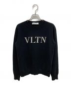 VALENTINOヴァレンティノ）の古着「VLTNロゴニット」｜ブラック