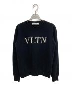 VALENTINOヴァレンティノ）の古着「VLTNロゴニット」｜ブラック