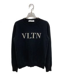 VALENTINO（ヴァレンティノ）の古着「VLTNロゴニット」｜ブラック