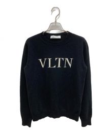 VALENTINO（ヴァレンティノ）の古着「VLTNロゴニット」｜ブラック