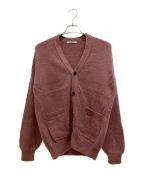 AURALEEオーラリー）の古着「PURE SHETLAND WOOL KNIT CARDIGAN」｜レッドブラウン