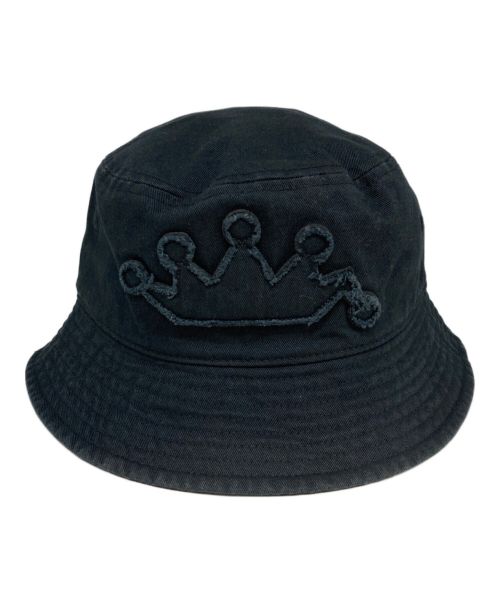 stussy（ステューシー）stussy (ステューシー) CROWN APPLIQUE BUCKET HAT ブラック サイズ:S/M 未使用品の古着・服飾アイテム