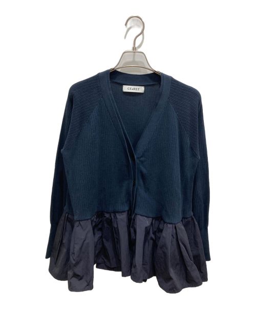 CEaRET（CEaRET）CEaRET (CEaRET) Docking Peplum Cardigan ネイビー サイズ:Mの古着・服飾アイテム