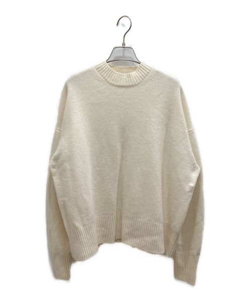 LE CIEL BLEU（ルシェルブルー）LE CIEL BLEU (ルシェルブルー) Wool Cashmere Crew Neck アイボリー サイズ:Sの古着・服飾アイテム