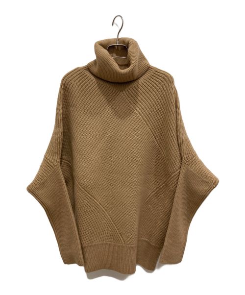 DEUXIEME CLASSE（ドゥーズィエム クラス）DEUXIEME CLASSE (ドゥーズィエム クラス) タートルネック Asymmetry Knit キャメル サイズ:Freeの古着・服飾アイテム