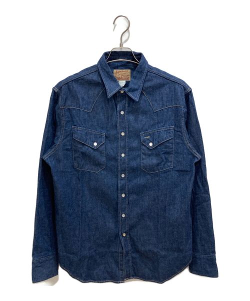 SUGAR CANE（シュガーケーン）SUGAR CANE (シュガーケーン) BLUE DENIM WESTERN SHIRT インディゴ サイズ:L(17表記)の古着・服飾アイテム