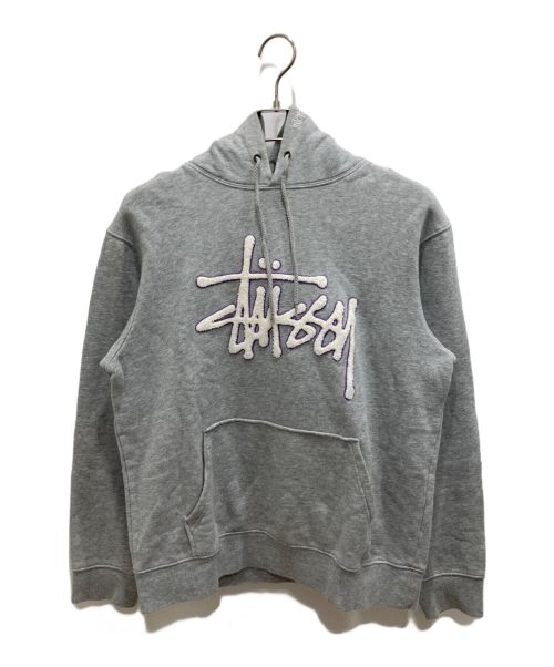 stussy（ステューシー）stussy (ステューシー) プルオーバーパーカー グレー サイズ:Mの古着・服飾アイテム