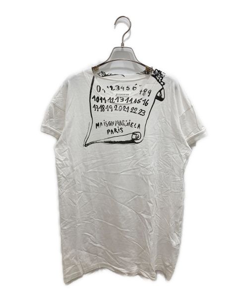 Maison Margiela（メゾンマルジェラ）Maison Margiela (メゾンマルジェラ) SCROLL LOGO TEE ホワイト サイズ:46の古着・服飾アイテム