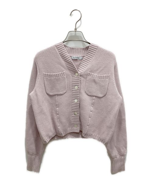 L'AUBE BLANC（ローブブラン）L'AUBE BLANC (ローブブラン) Basket Knit Cardigan ピンク サイズ:Freeの古着・服飾アイテム