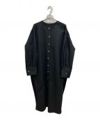 LE CIEL BLEUルシェルブルー）の古着「Crissing Shirt Dress」｜ブラック