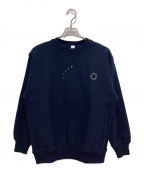 OLD FOLK HOUSEオールドフォークハウス）の古着「Circle Logo Studs Sweatshirt」｜ネイビー