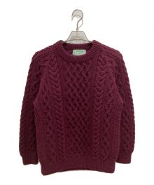 INVERALLAN（インバーアラン）の古着「1A CREW-NECK KNIT」｜ボルドー