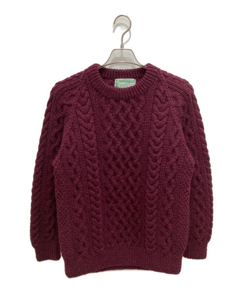 INVERALLAN（インバーアラン）INVERALLAN (インバーアラン) 1A CREW-NECK KNIT ボルドー サイズ:L相当の古着・服飾アイテム