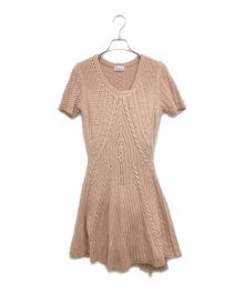 RED VALENTINO（レッドヴァレンティノ）の古着「ニットワンピース」｜ピンクベージュ