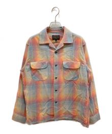 PENDLETON（ペンドルトン）の古着「フランネルオープンカラーシャツ」｜レッド