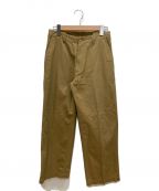 AURALEEオーラリー）の古着「FINX CHAMBRAY WIDE PANTS」｜ベージュ