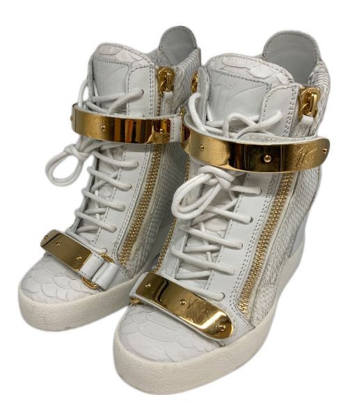 GIUSEPPE ZANOTTI（ジュゼッペザノッティ）GIUSEPPE ZANOTTI (ジュゼッペザノッティ) LAMAY LORENZ ホワイト サイズ:23.5cm(36 1/2)の古着・服飾アイテム