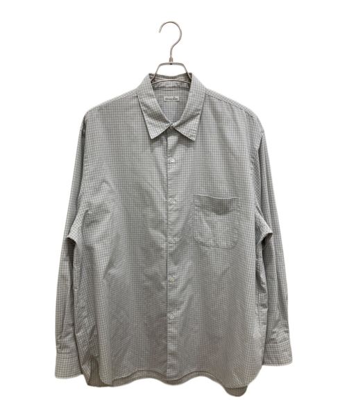 STEVEN ALAN（スティーブンアラン）STEVEN ALAN (スティーブンアラン) TR ミニチェック レギュラーカラー シャツ LOOSE グレー サイズ:Lの古着・服飾アイテム