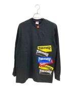 SUPREME×THRASHERシュプリーム×スラッシャー）の古着「Thrasher Multi Logo L/S TEE」｜ブラック