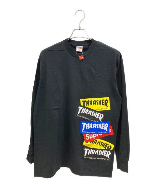 SUPREME（シュプリーム）SUPREME (シュプリーム) THRASHER (スラッシャー) Thrasher Multi Logo L/S TEE ブラック サイズ:Mの古着・服飾アイテム