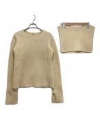 Uhrウーア）の古着「Bustier Combi Knit」｜ベージュ