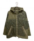 AVIREXアヴィレックス）の古着「COMBI QUILT ZIP PARKA」｜オリーブ