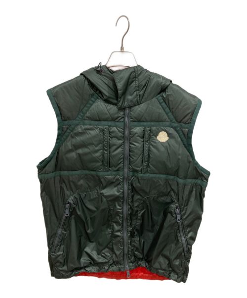 MONCLER R（モンクレールアール）MONCLER R (モンクレールアール) フーデッドライトダウンベスト ダークグリーン サイズ:L(3)の古着・服飾アイテム