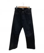 AURALEEオーラリー）の古着「SELVEDGE LIGHT DENIM PANTS」｜ブラック