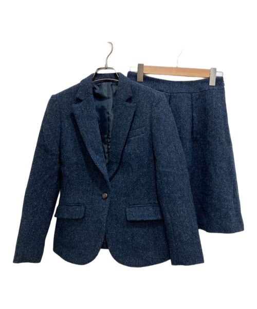 THE SUIT SELECT（ザ スーツセレクト）THE SUIT SELECT (ザ スーツセレクト) Harris Tweed (ハリスツイード) セットアップスーツ ネイビー サイズ:Mの古着・服飾アイテム