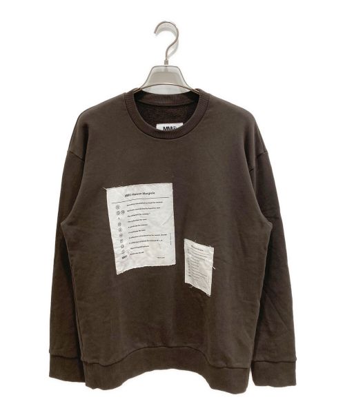 MM6 Maison Margiela（エムエムシックス メゾンマルジェラ）MM6 Maison Margiela (エムエムシックス メゾンマルジェラ) デザインスウェット ブラウン サイズ:XSの古着・服飾アイテム