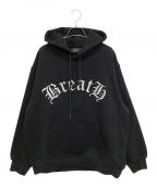 BREATHブレス）の古着「OLD ENGLISH LOGO HOODIE」｜ブラック