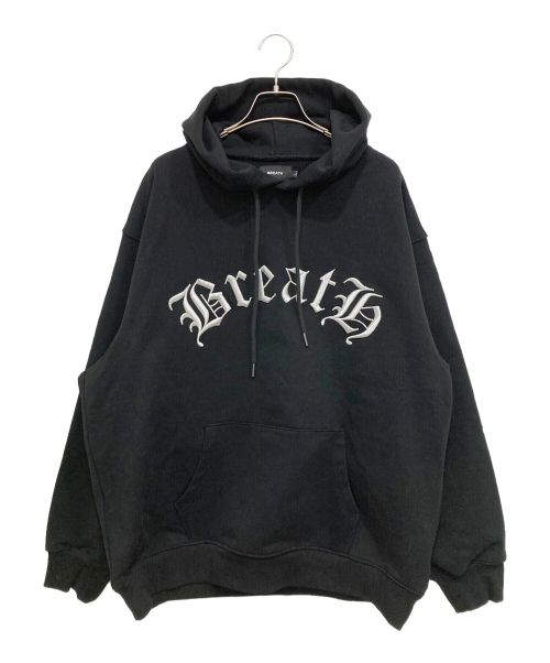 BREATH（ブレス）BREATH (ブレス) OLD ENGLISH LOGO HOODIE/オールドイングリッシュロゴフーディー ブラック サイズ:Lの古着・服飾アイテム