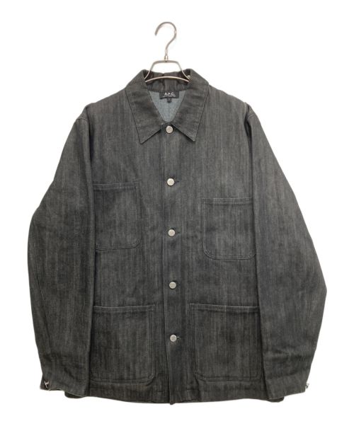 A.P.C.（アーペーセー）A.P.C. (アーペーセー) 裏ブランケットデニムカバーオール ブラック サイズ:S(1)の古着・服飾アイテム