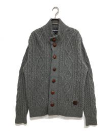 Barbour（バブアー）の古着「スタンドカラーカーディガン」｜グレー