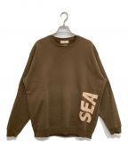 WIND AND SEAウィンド アンド シー）の古着「BRUSHED CREW NECK」｜ブラウン