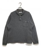 cornierコルニエ）の古着「SILK NEP HEAVY MOSS STITCH POLO SHIRTS」｜グレー