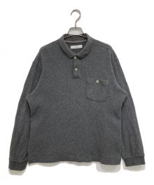 cornier（コルニエ）の古着「SILK NEP HEAVY MOSS STITCH POLO SHIRTS」｜グレー