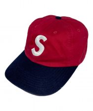 SUPREME (シュプリーム) 2-TONE LOGO 6-PANEL CAP レッド×ネイビー