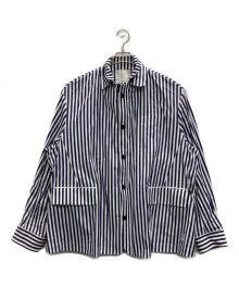 sacai（サカイ）の古着「Thomas Mason/Cotton Poplin Jacket」｜ホワイト×ブルー