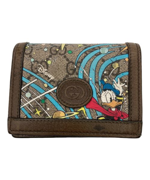 GUCCI（グッチ）GUCCI (グッチ) DISNEY (ディズニー) コンパクトカードケースウォレット ブラウンの古着・服飾アイテム