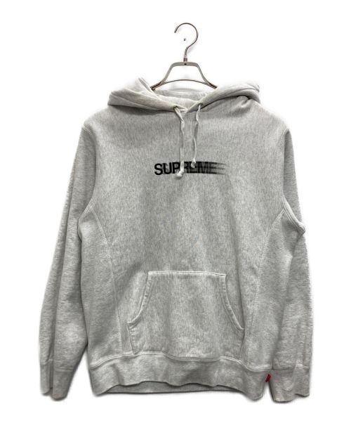 SUPREME（シュプリーム）SUPREME (シュプリーム) Motion Logo Hooded Sweatshirt（モーション ロゴ フーディー スウェットシャツ） グレー サイズ:Mの古着・服飾アイテム