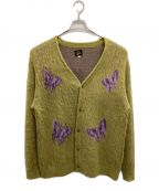 Needles×ARKnetsニードルズ×アークネッツ）の古着「Mohair Cardigan」｜イエロー×パープル