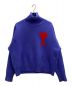 AMI Alexandre Mattiussi（アミ アレクサンドル マテュッシ）の古着「BIG HEART LOGO TURTLENECK KNIT」｜パープル