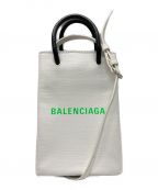 BALENCIAGAバレンシアガ）の古着「ショッピングフォンホルダーバッグ」｜ホワイト