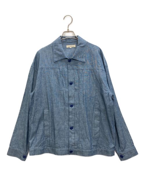 SLOW&CO（スロウアンドコウ）SLOW&CO (スロウ) chambray mix jacket インディゴ サイズ:Mの古着・服飾アイテム