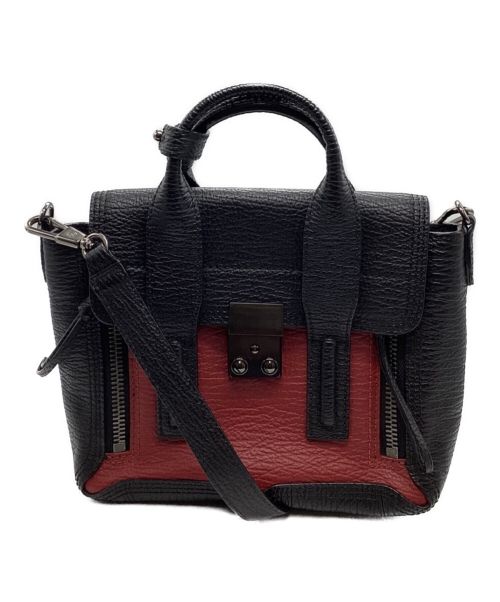 3.1 phillip lim（スリーワンフィリップリム）3.1 phillip lim (スリーワンフィリップリム) PASHLI MINI SATCHEL レッド×ブラックの古着・服飾アイテム