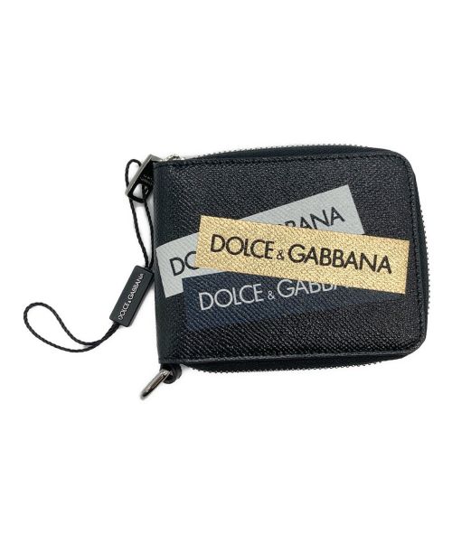 DOLCE & GABBANA（ドルチェ＆ガッバーナ）DOLCE & GABBANA (ドルチェ＆ガッバーナ) ジップウォレット ブラックの古着・服飾アイテム